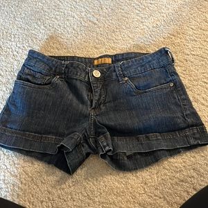 Dark denim jean shorts